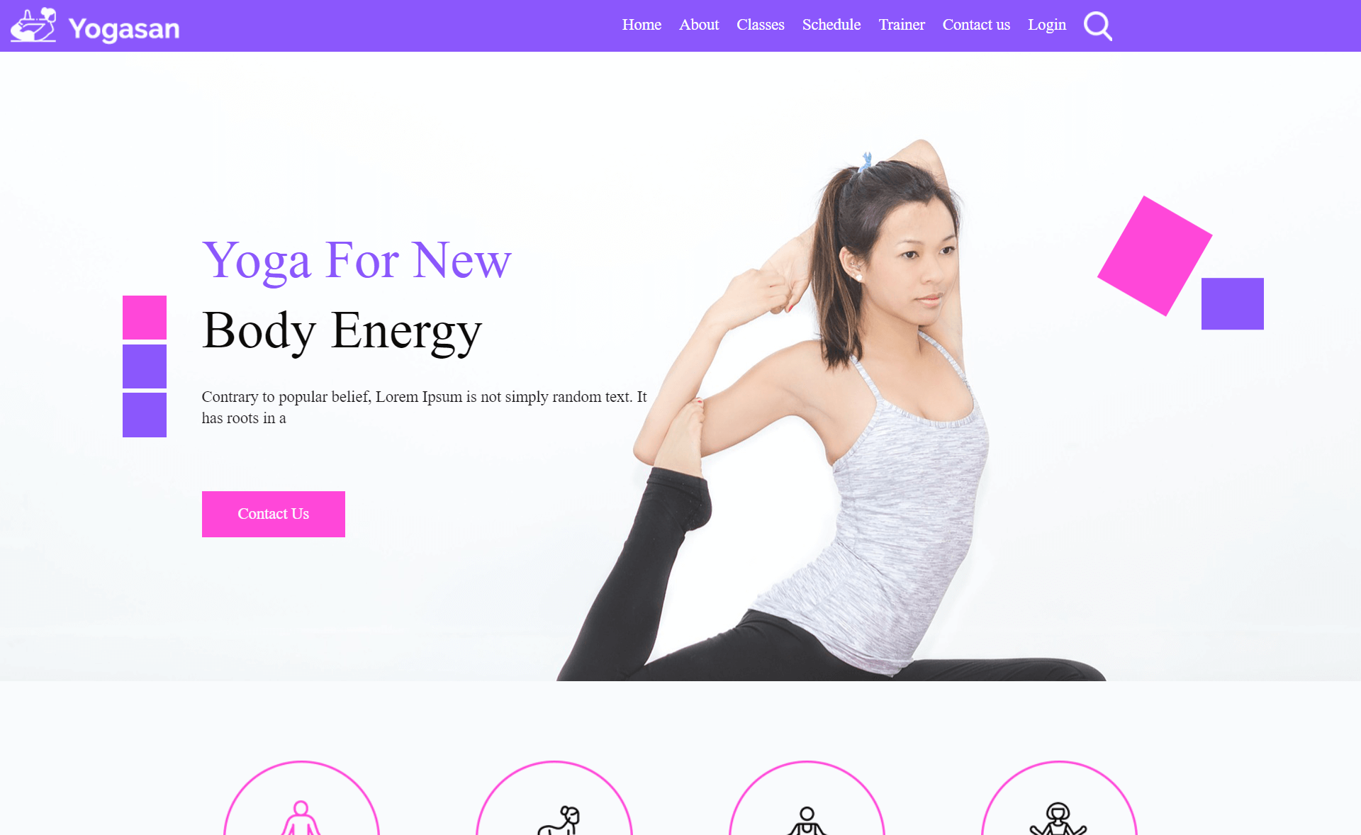 Yogasan – 免费的Bootstrap 4瑜伽培训网站模板