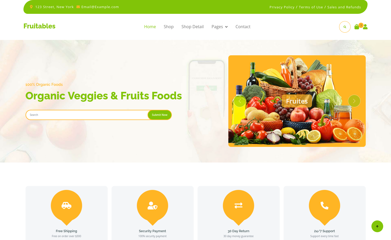 Fruitables – 免费的Bootstrap 5电子商务网站模板