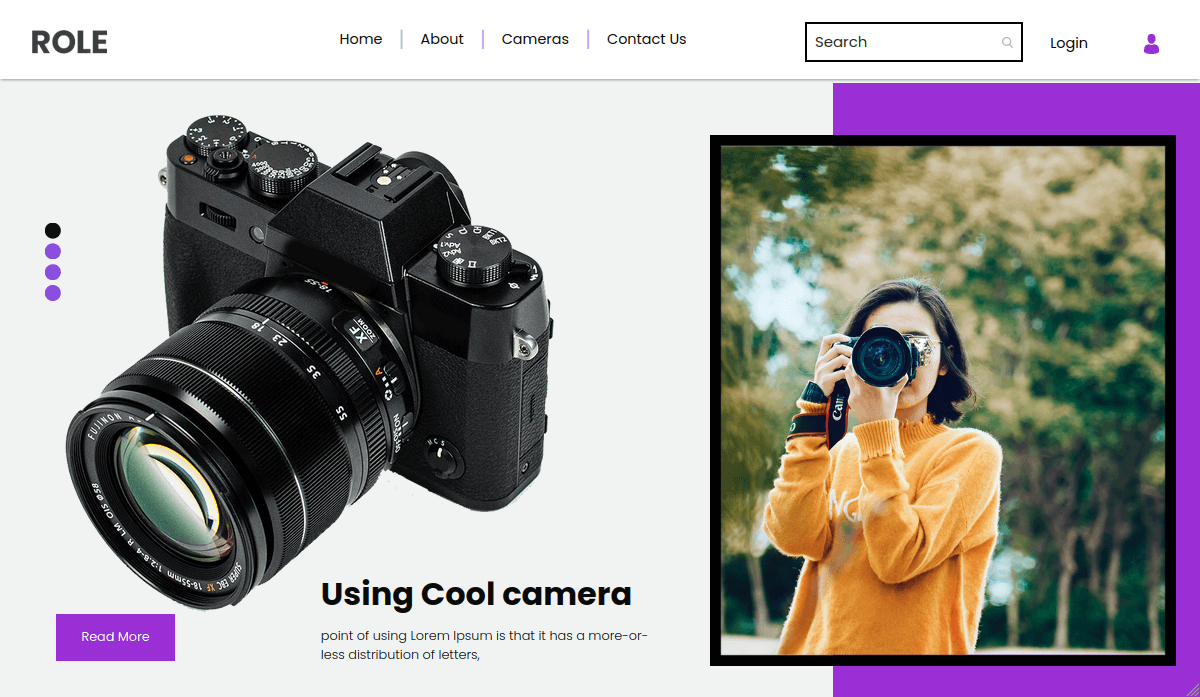 Role – 免费Bootstrap 4 HTML5摄影网站模板