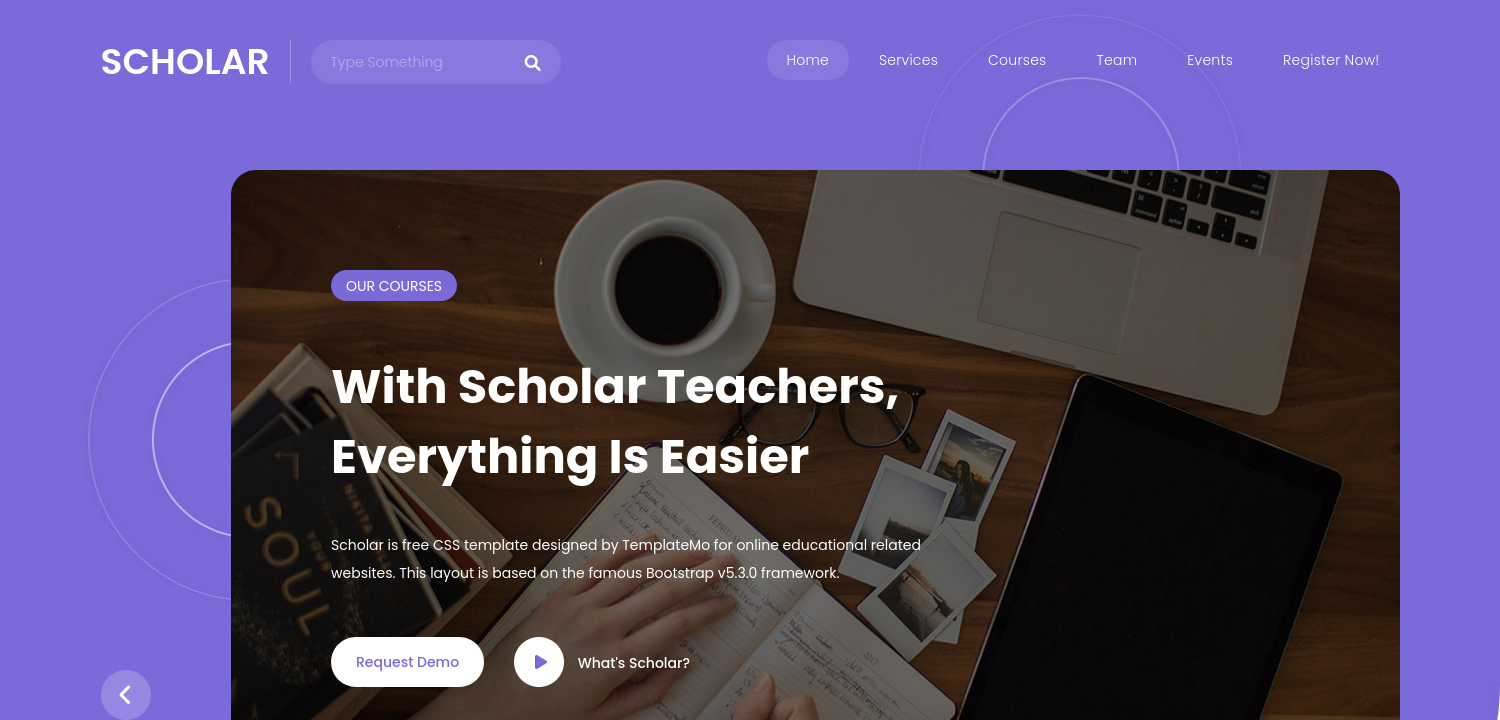 Scholar – 免费的Bootstrap 5教育网站模板