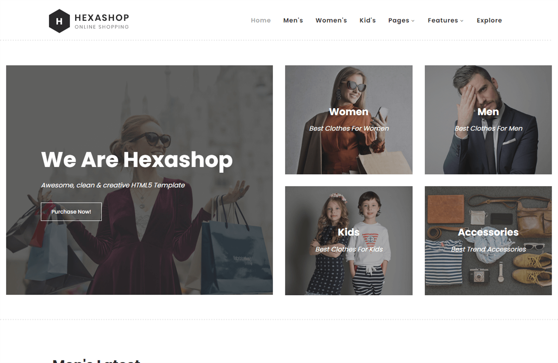 Hexashop – 免费响应式 Bootstrap 4 电子商务网站模板