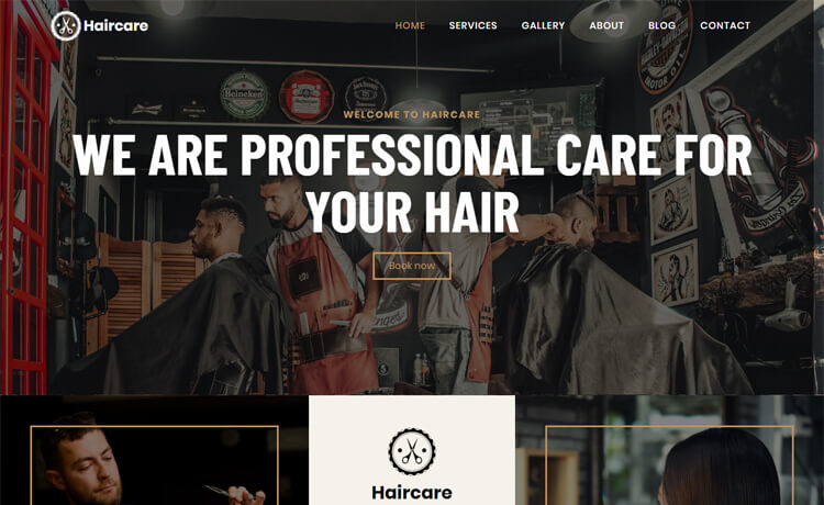 Haircare – 免费的Bootstrap 4 HTML5 美发沙龙网站模板