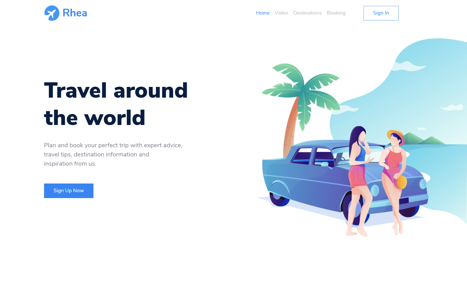 Rhea – 免费 Bootstrap 5 HTML5 旅行着陆页模板