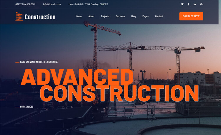 ConstructionCompany – 免费Bootstrap 4 HTML5响应式代理网站模板