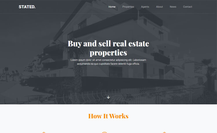 Stated – 免费 Bootstrap 4 HTML5 房地产网站模板