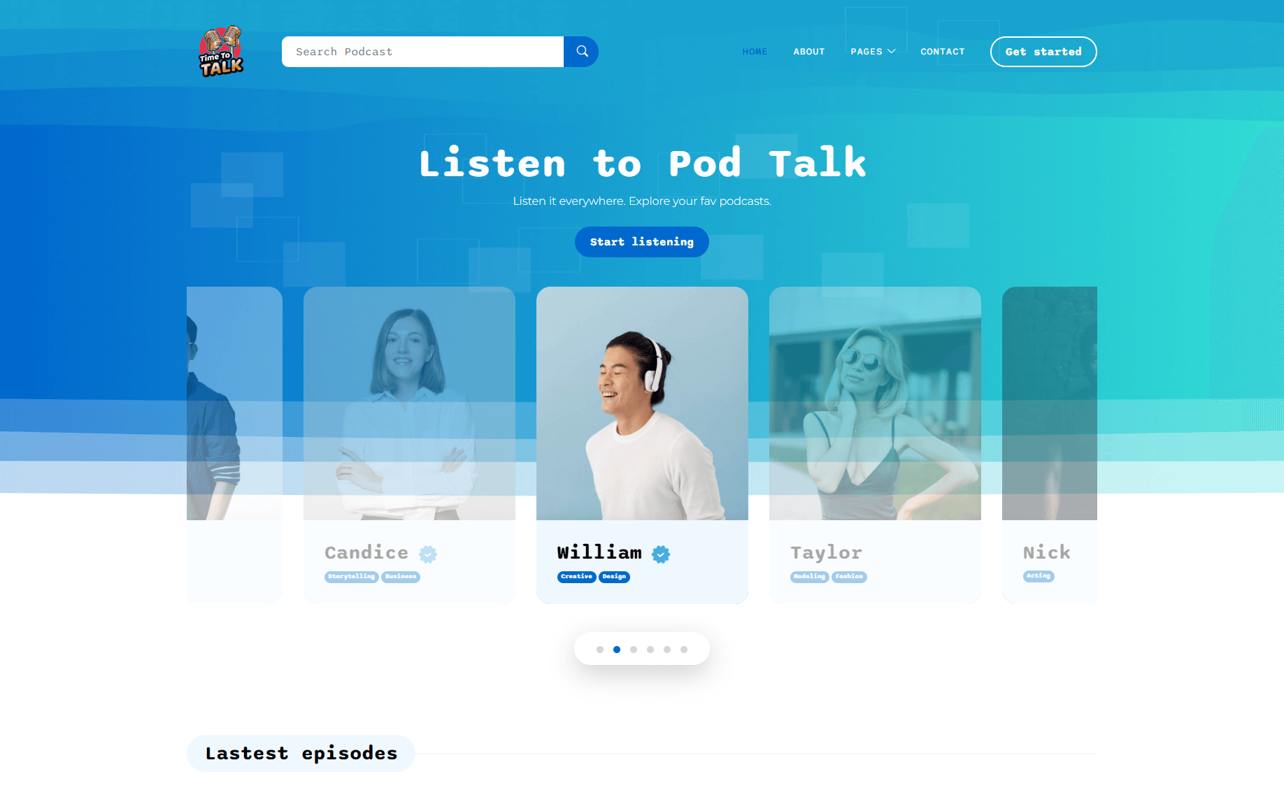 PodTalk – 免费 Bootstrap 5 HTML5 网站模板