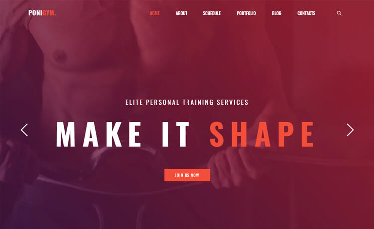 Ponigym – 免费 Bootstrap 4 HTML5 健身网站模板