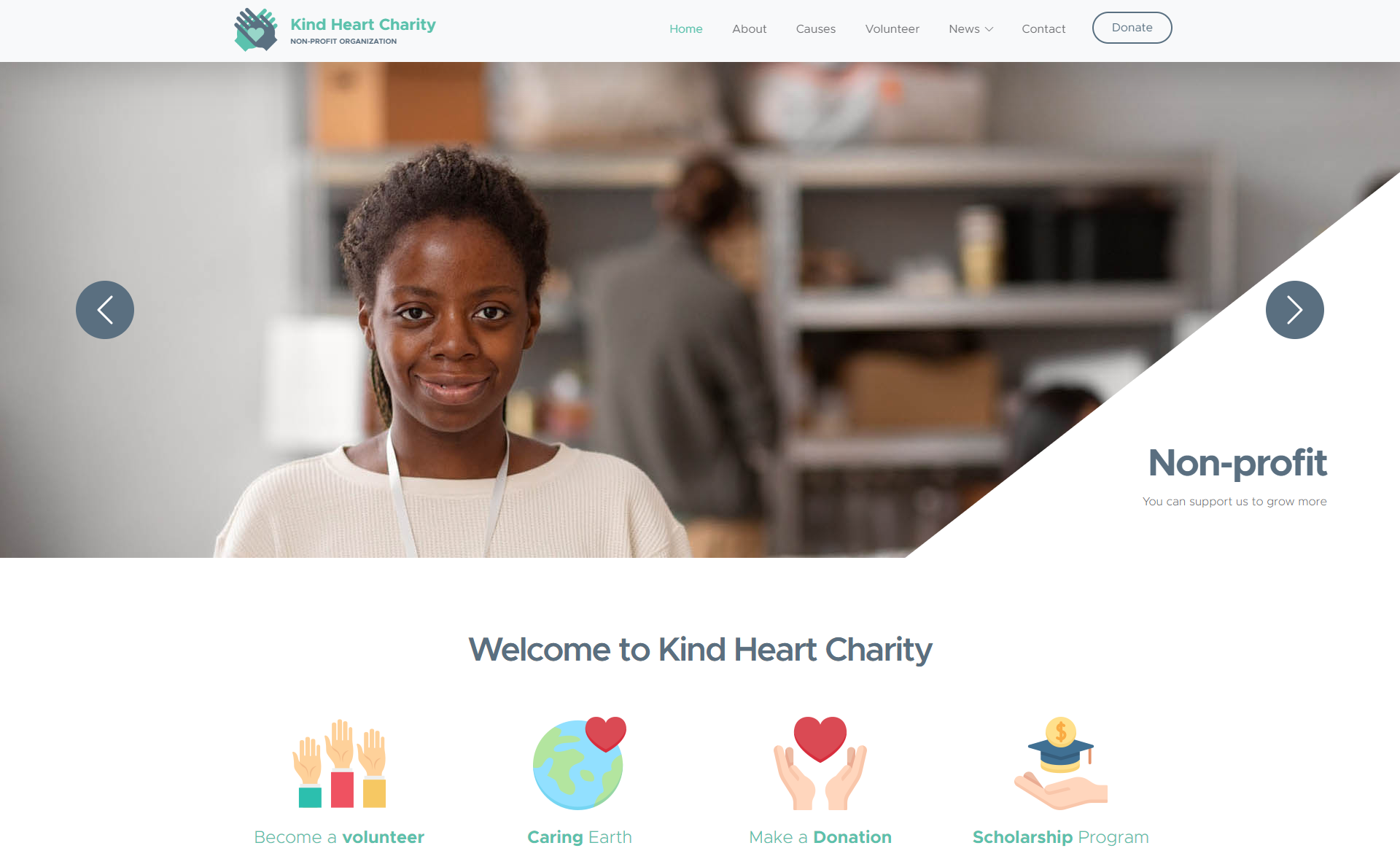 KindHeart – 免费响应式 Bootstrap 5 HTML5 慈善模板