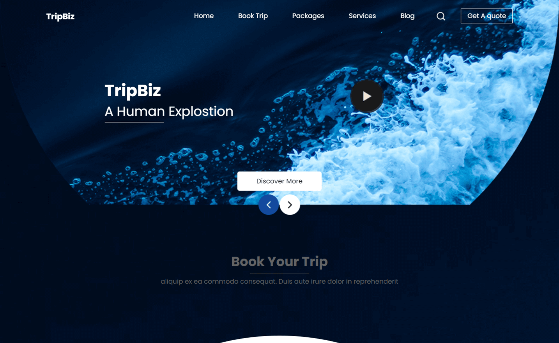 Tripbiz – 免费 Bootstrap 4 HTML5 旅游和旅游网站模板