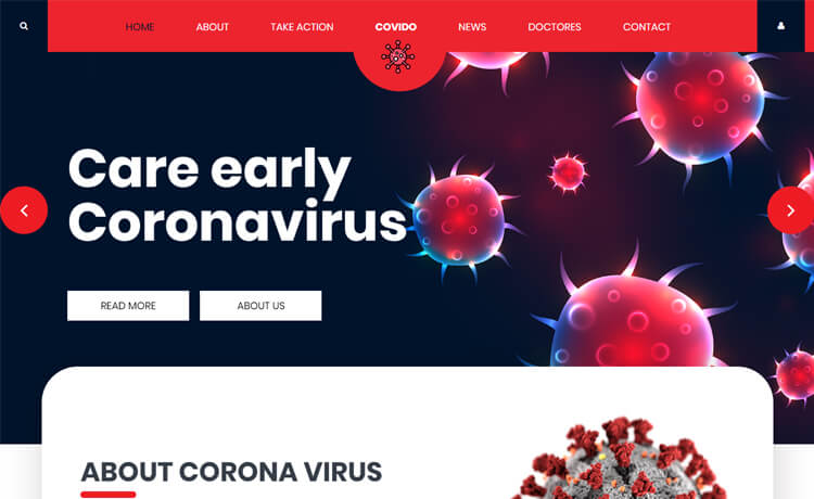 Covido – 免费 Bootstrap 4 HTML5 医疗网站模板