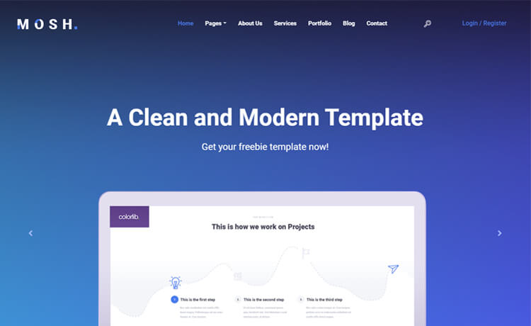 Mosh – 免费的Bootstrap 4 HTML5代理网站模板