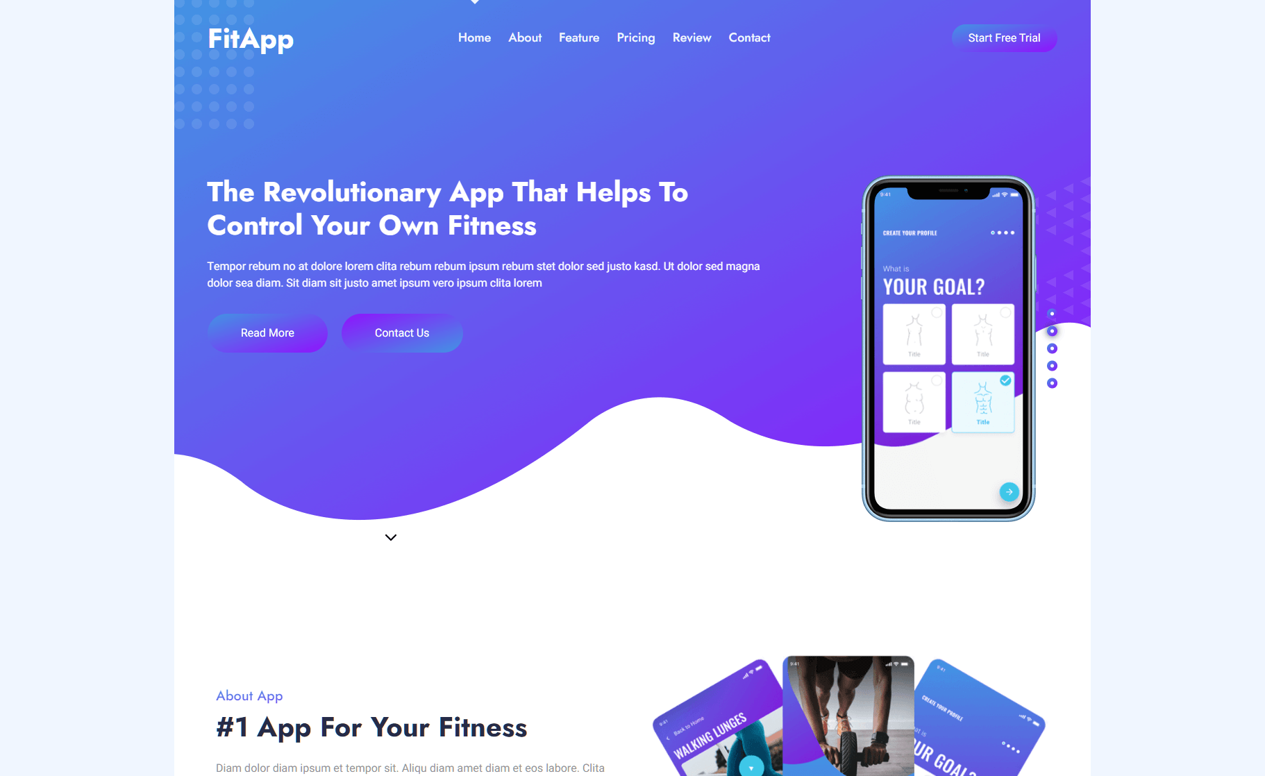 FitApp – Responsive Free Bootsrap5 HTML5 Landing Page Template