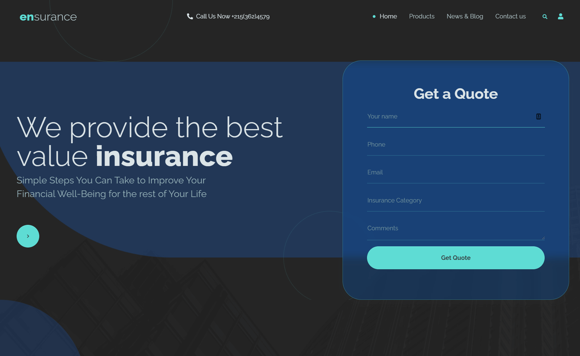 Ensurance – 免费响应式 Bootstrap 5 HTML5 保险公司网站模板