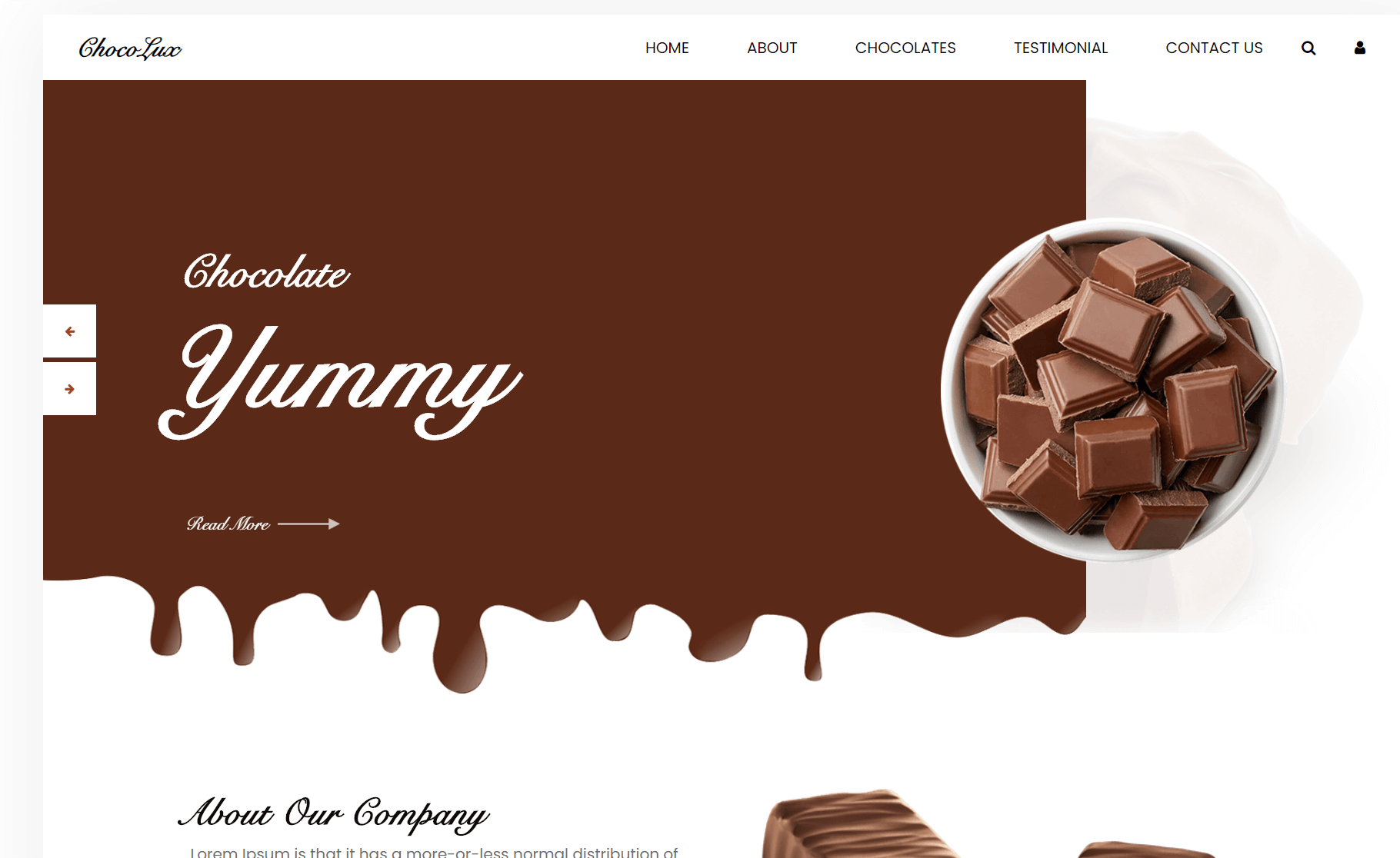 Chocolux – 免费 Bootstrap 4 HTML5 餐饮网站模板