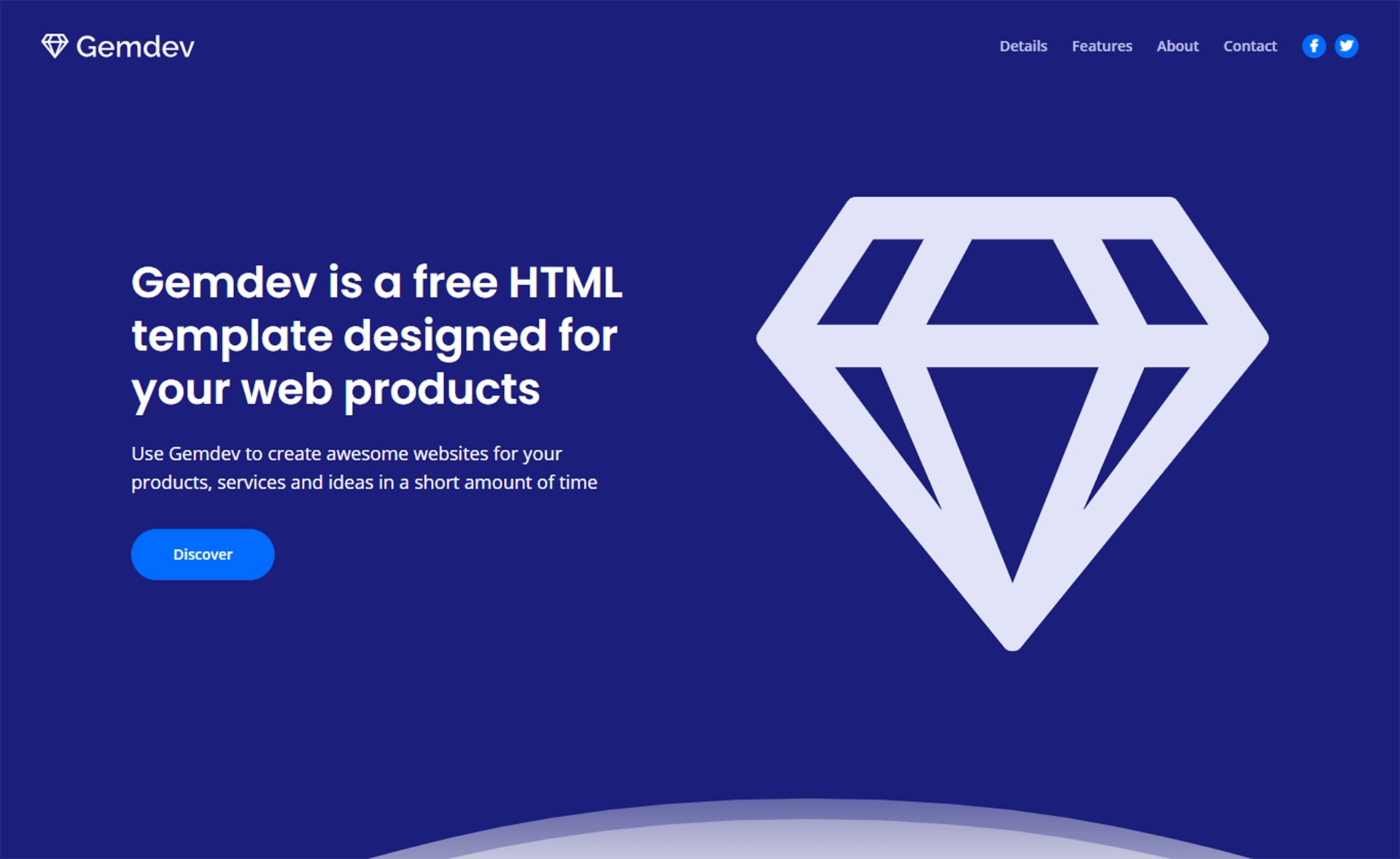 Gemdev – 免费Bootstrap 4 HTML5 启动业务网站模板