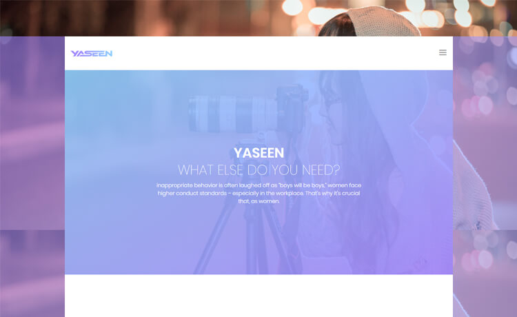 Yaseen – 免费的Bootstrap 4 HTML5摄影网站模板