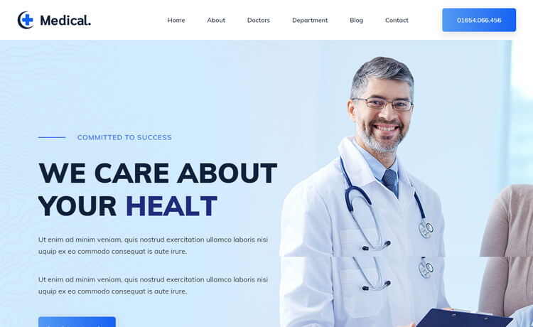 MedicalCenter – 免费Bootstrap 4 HTML5医疗保健网站模板