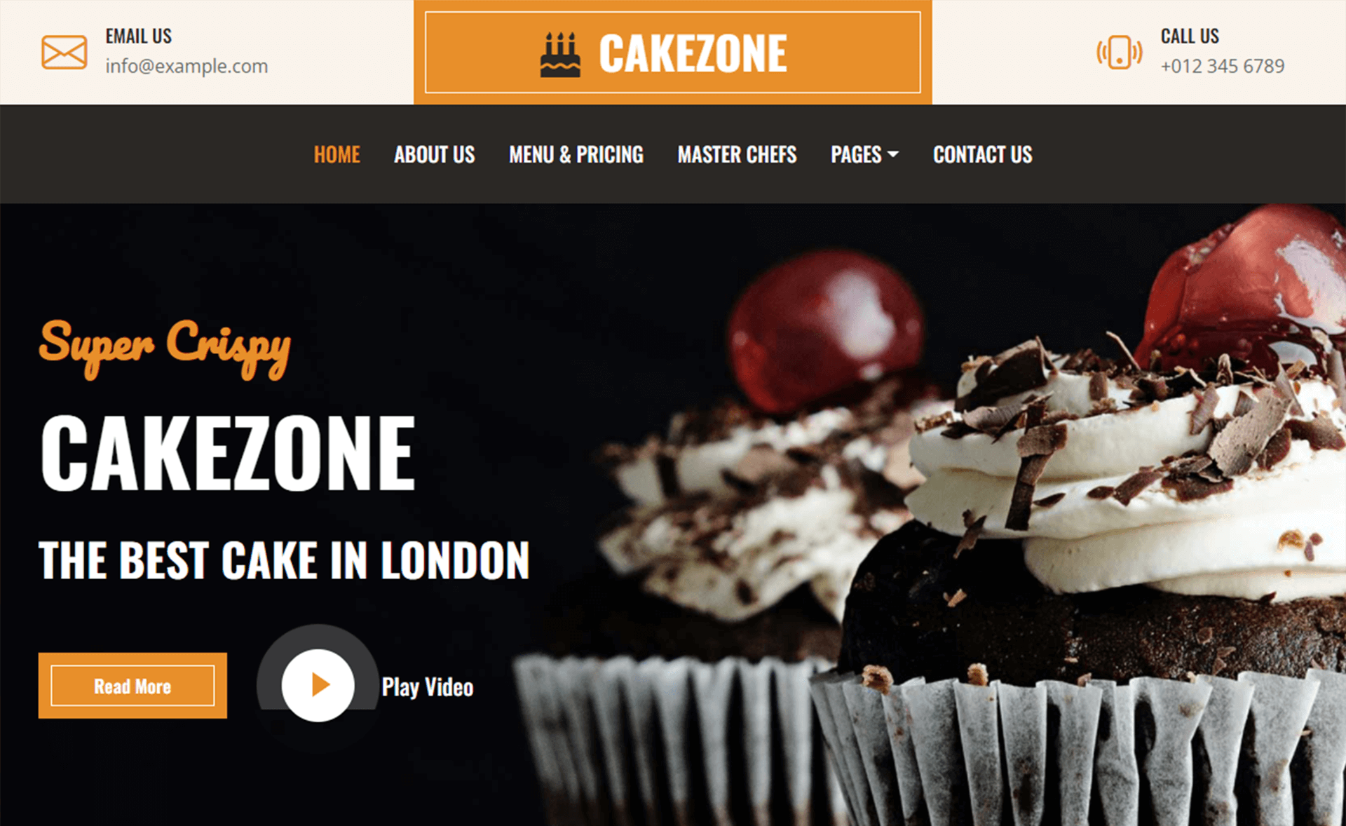 CakeZone – 免费Bootstrap 5 HTML5蛋糕店网站模板