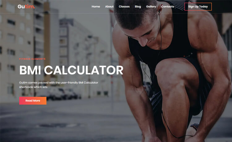 Gutim – 免费 Bootstrap 4 HTML5 健身网站模板