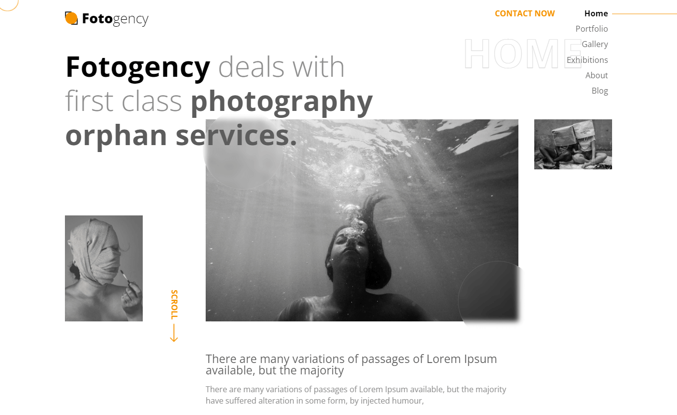 Fotogency – 免费的Bootstrap 5摄影公司网站模板