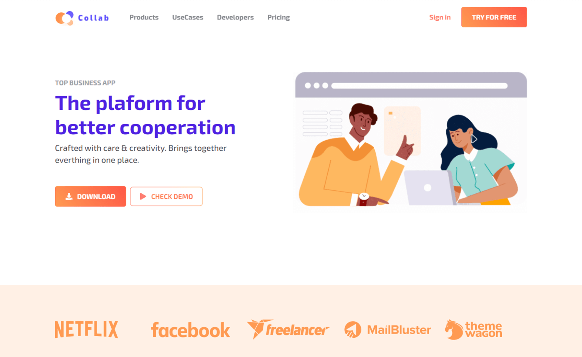 Collab – 免费 Bootstrap 5 HTML5 企业与商业网站模板