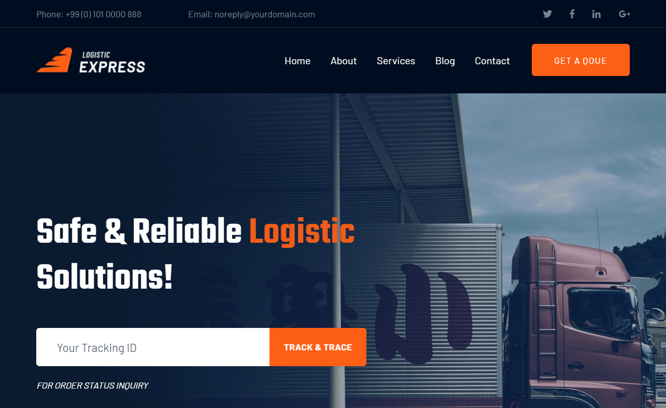 LogisticExpress – 免费的Bootstrap 4 HTML5 物流公司网站模板