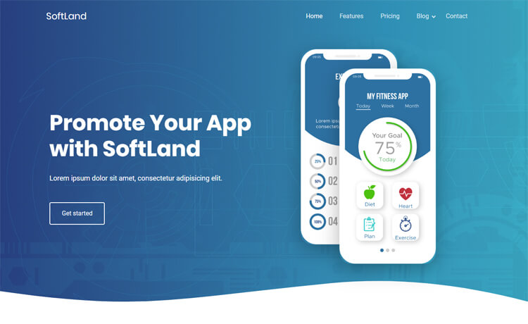 SoftLand – 免费的Bootstrap 4 HTML5应用程序着陆页模板