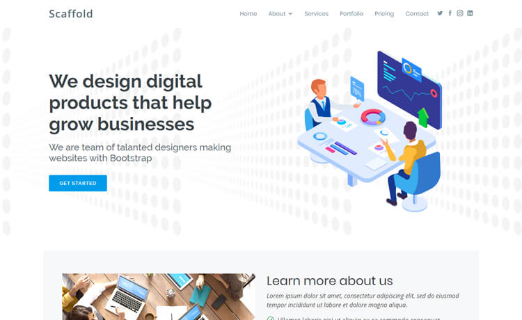Scaffold – 免费的 Bootstrap 4 HTML5 代理网站模板