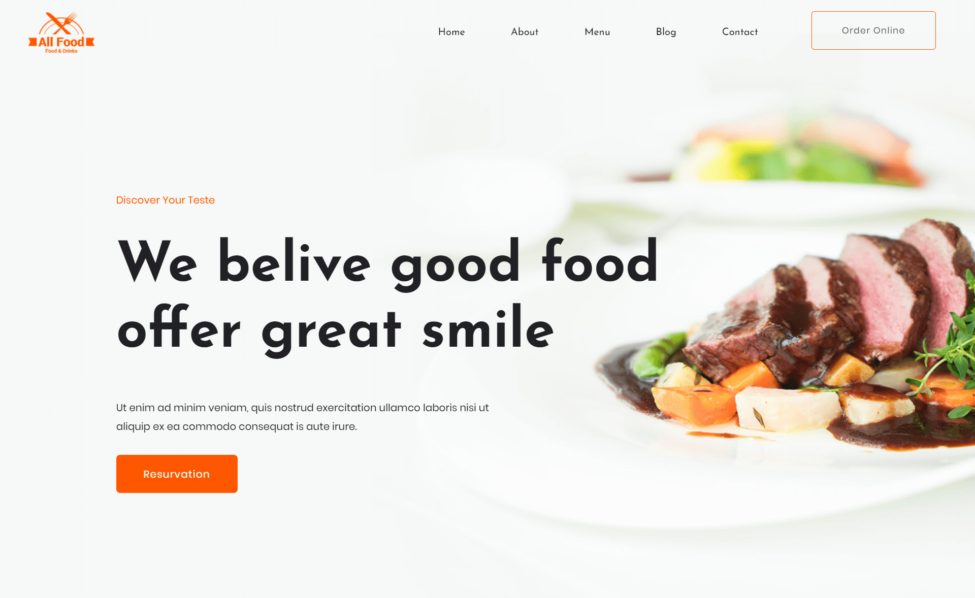 AllFood – 免费响应式Bootstrap 4 HTML5餐厅网站模板