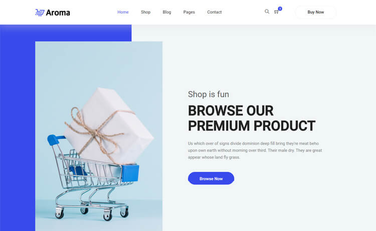 Aroma – 免费 Bootstrap 4 HTML5 在线购物网站模板