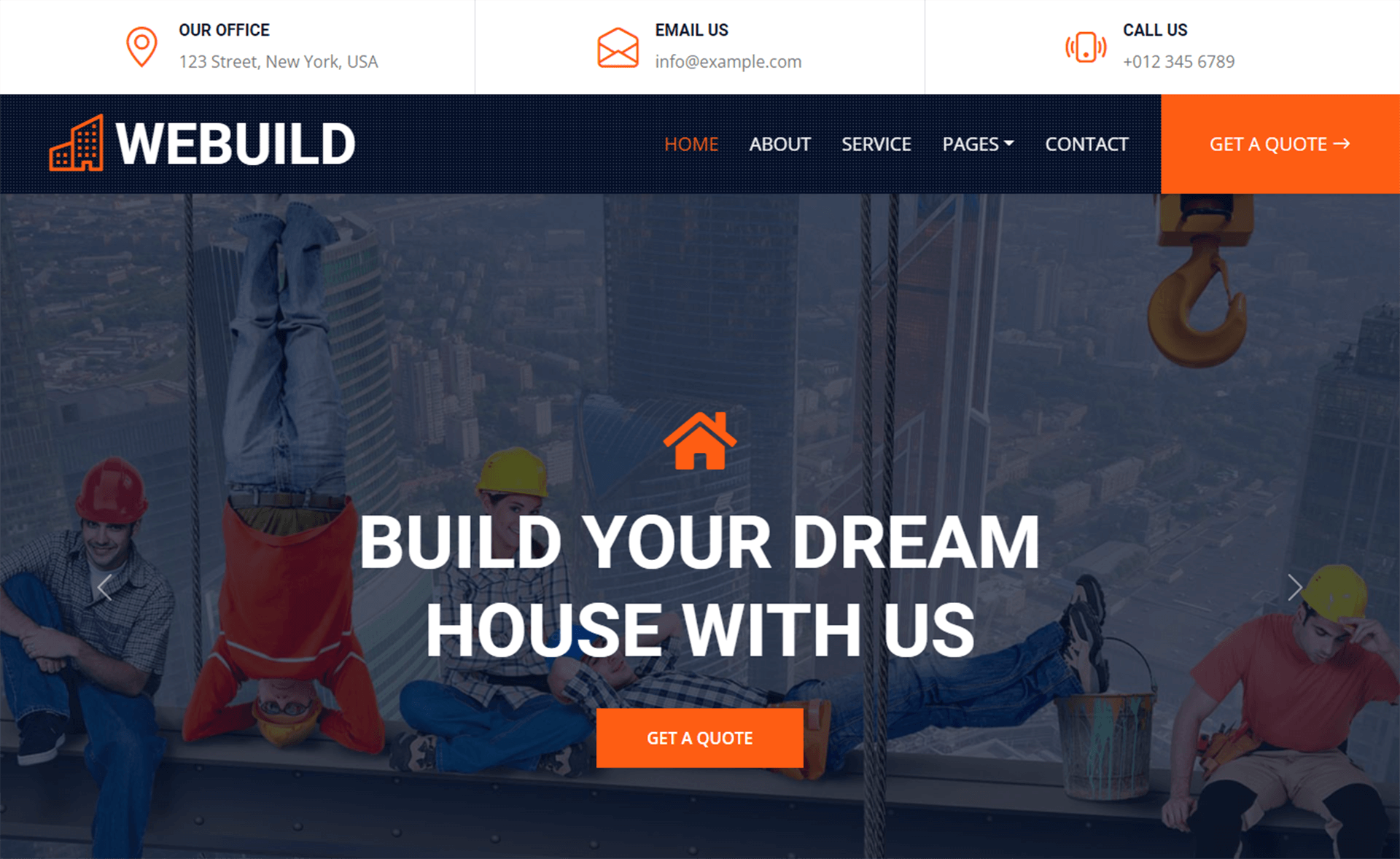 WEBUILD – 免费响应式 Bootstrap 5 HTML5 建筑公司网站模板