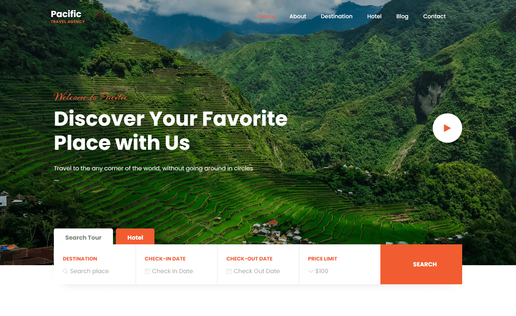 Pacific – 免费现代Bootstrap 4 HTML5旅游网站模板