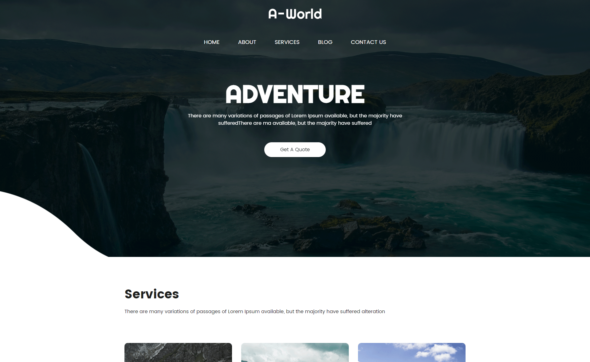 A-World – 免费 Bootstrap 5 旅行社网站模板