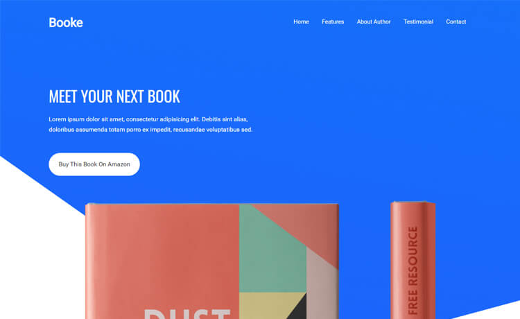 Booke – 免费 Bootstrap 4 HTML5 响应式着陆页模板