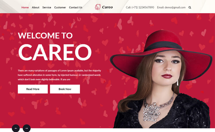 Careo – 免费 Bootstrap 4 HTML5 美容沙龙网站模板