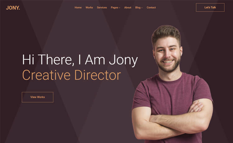 Jony – 免费的 Bootstrap 4 HTML5 个人作品集网站模板