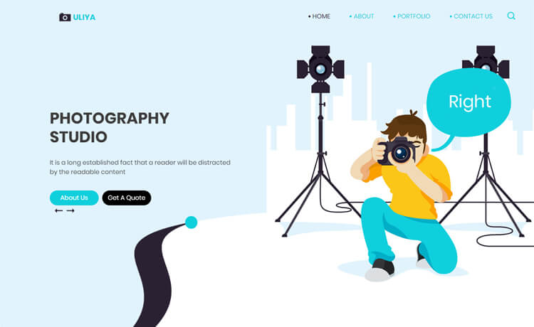 Uliya – 免费 Bootstrap 4 HTML5 摄影工作室网站模板