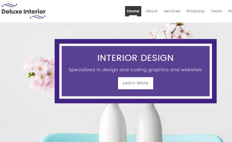 Delux Interior – 免费Bootstrap 4 HTML5代理网站模板