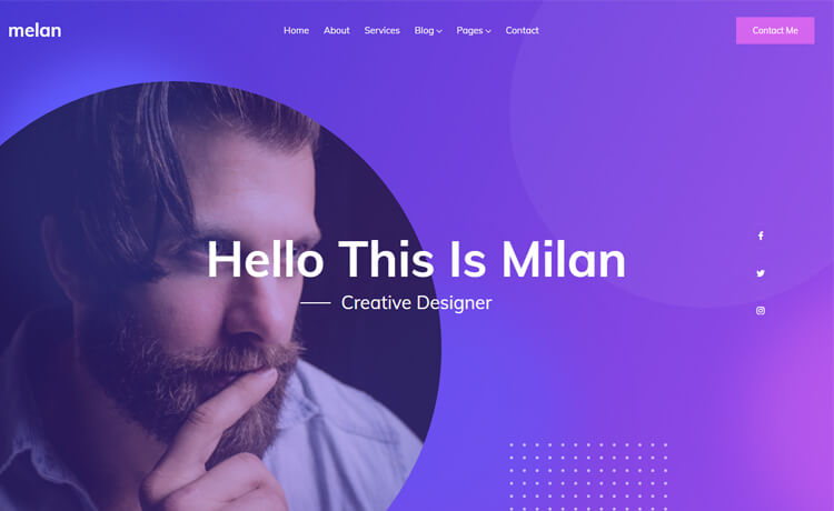 Melan – 免费 Bootstrap 4 HTML5 个人作品集网站模板