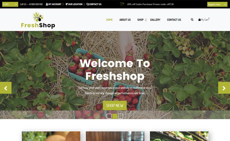 Freshshop – 免费 Bootstrap 4 HTML5 电子商务网站模板