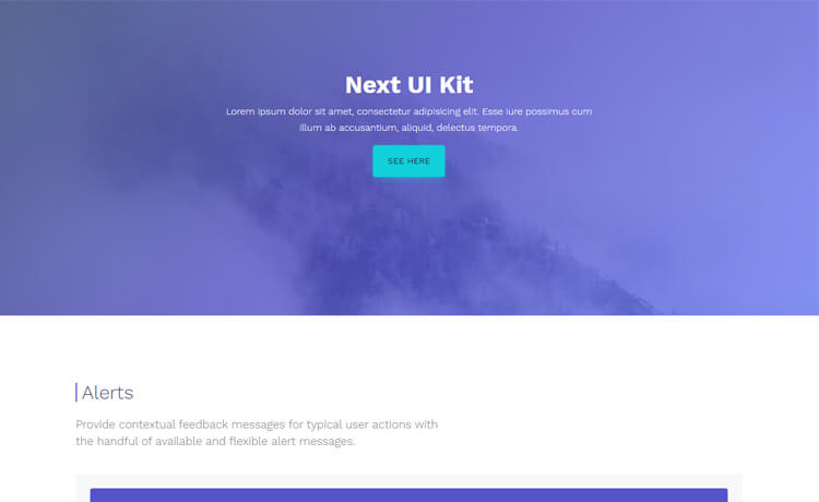 Next – 免费 Bootstrap 4 HTML5 UI 套件模板