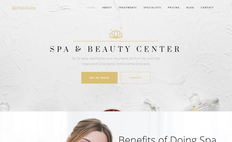 Energen – 免费 Bootstrap 4 HTML5 美容沙龙网站模板