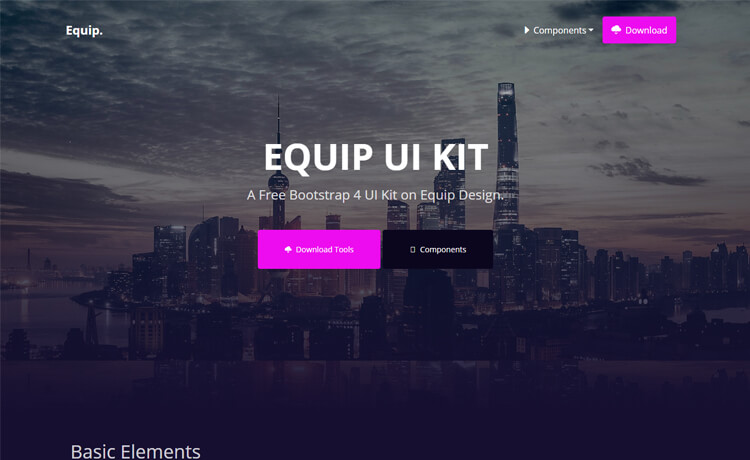 Equip – 免费的Bootstrap 4 HTML5 UI套件模板