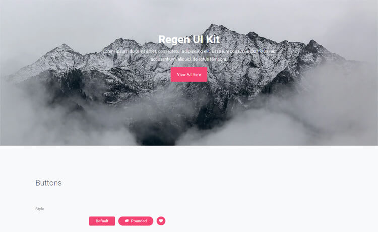 Regen UI Kit – 免费 Bootstrap 4 HTML5 UI 套件网站模板