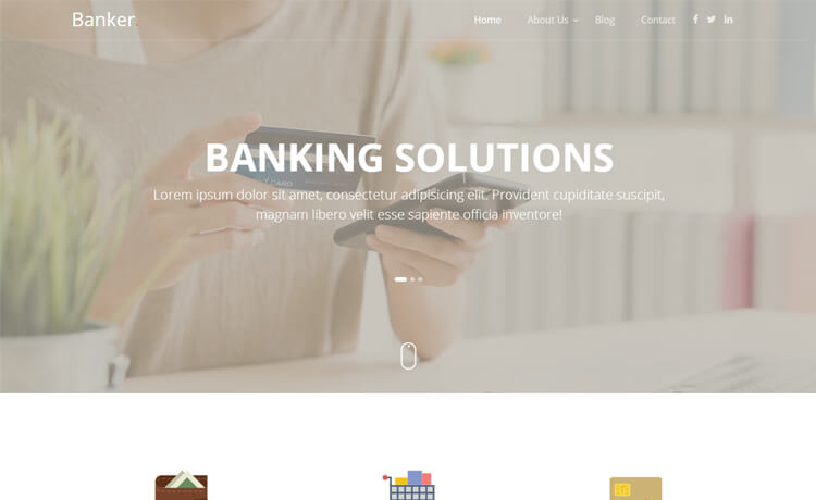 Banker – 免费 Bootstrap 4 HTML5 银行网站模板