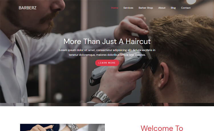 Barberz – 免费 Bootstrap 4 HTML5 理发店网站模板