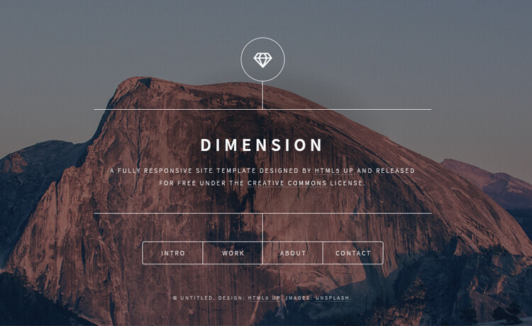 Dimension – 免费响应式HTML5个人作品集网站模板