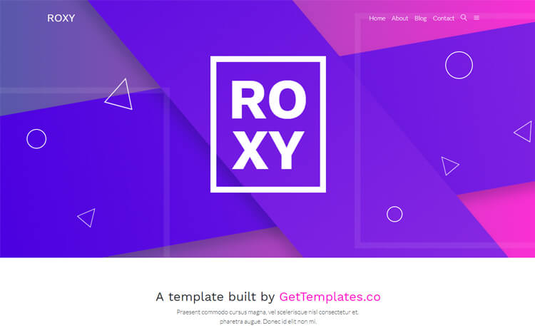 Roxy – 免费 Bootstrap 4 HTML5 多用途网站模板