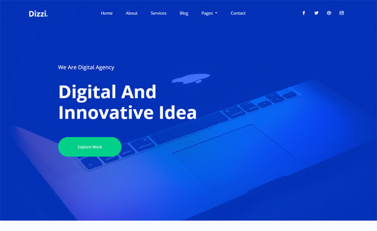 Dizzi – 免费Bootstrap 4 HTML5专业商务网站模板