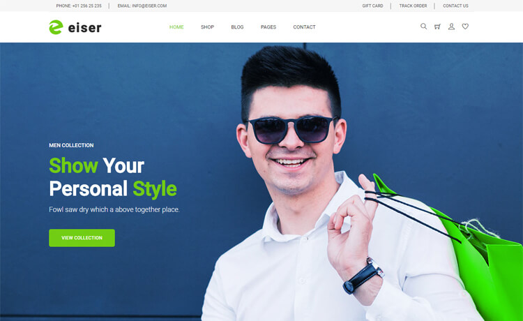 Eiser – 免费HTML5 Bootstrap 4 电子商务网站模板